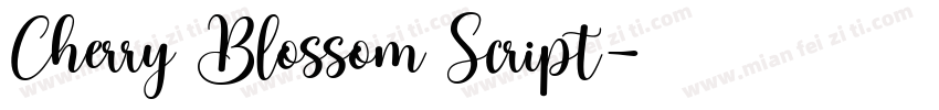 Cherry Blossom Script字体转换